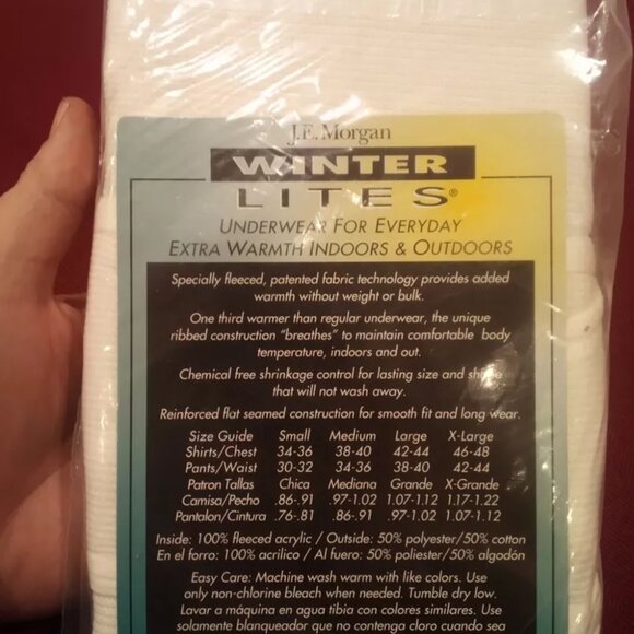 Vtg. NOS J.E. Morgan Winter Lites Men's Large (38-40) Thermal Pant Bottoms - USA - Picture 2 of 3